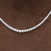 Graduated Round Shape Lab Diamond Tennis Necklace