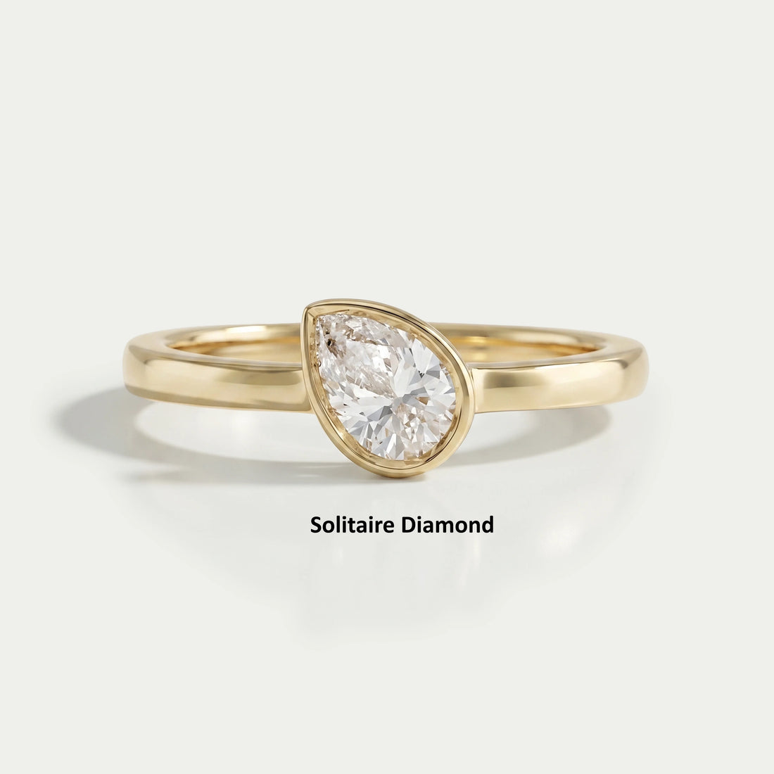 Bezel Set Lab Diamond Solitaire With Accent Ring Ring