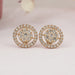 Brilliant Round Cut Lab Diamond Halo Stud Earrings Earring