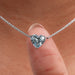 Blue Heart Cut Lab Grown Diamond Solitaire Pendant Necklaces