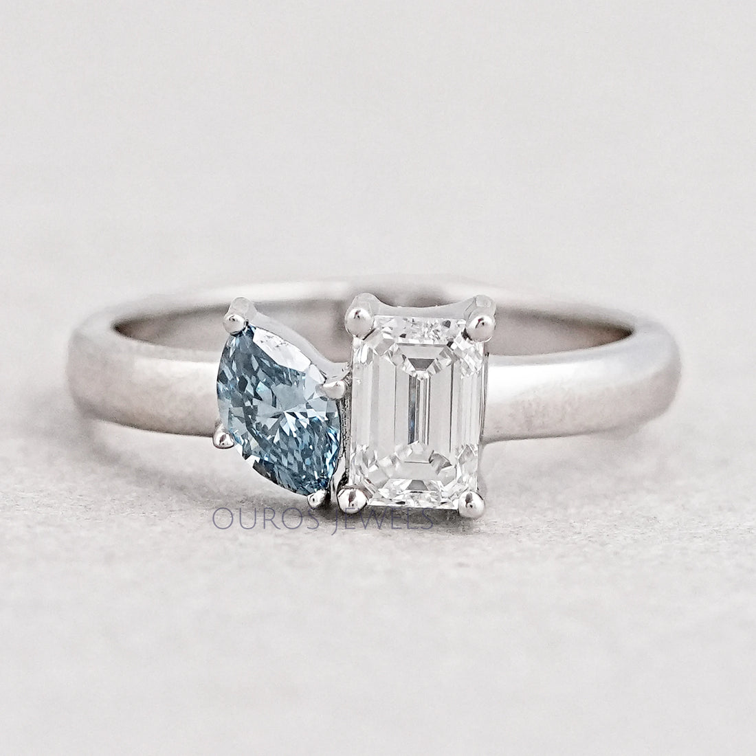 Two Stone Emerald Toi Et Moi Ring Rings