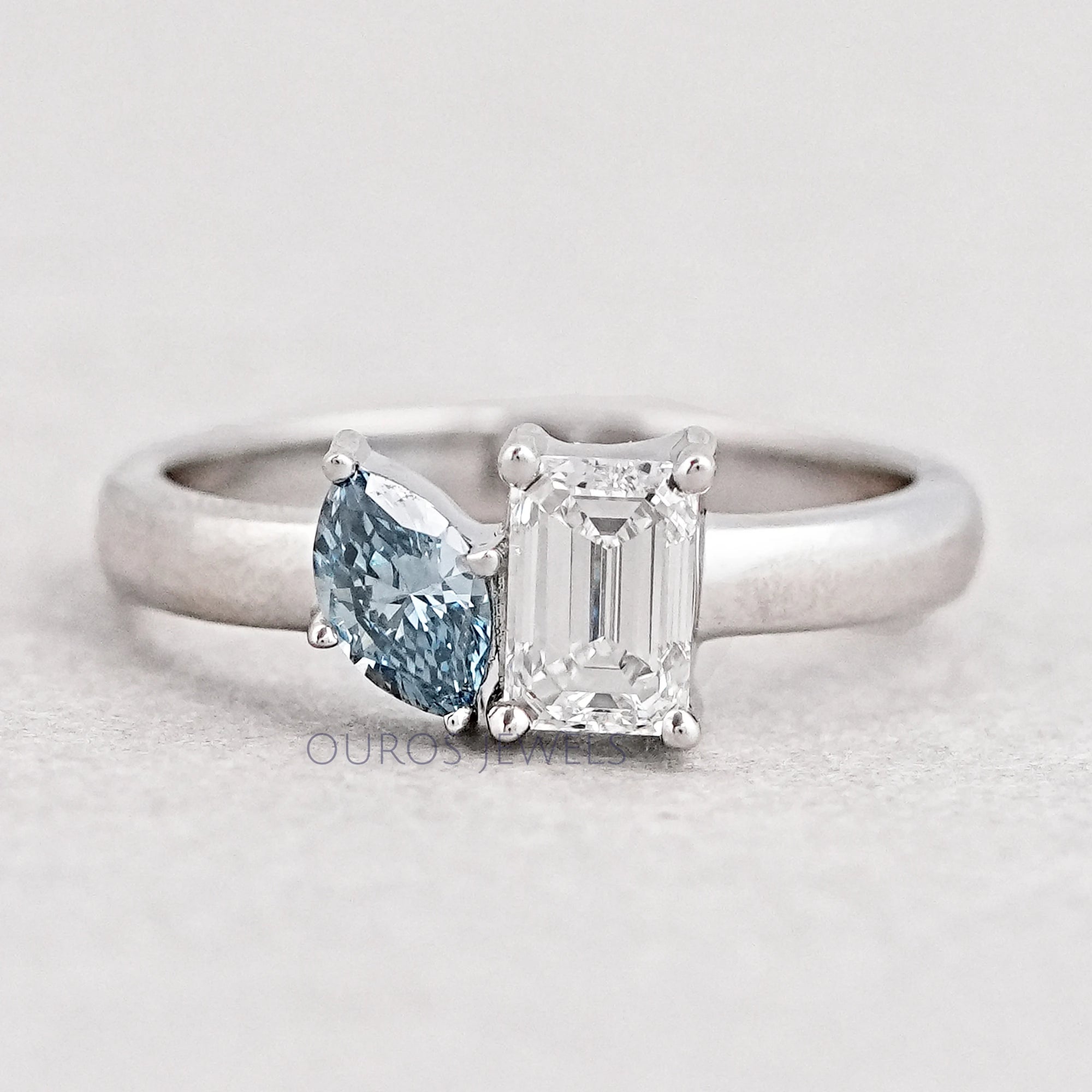 Two Stone Emerald Toi Et Moi Ring Rings