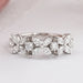 Marquise And Round Cut Diamond Flower Wedding Band Rings