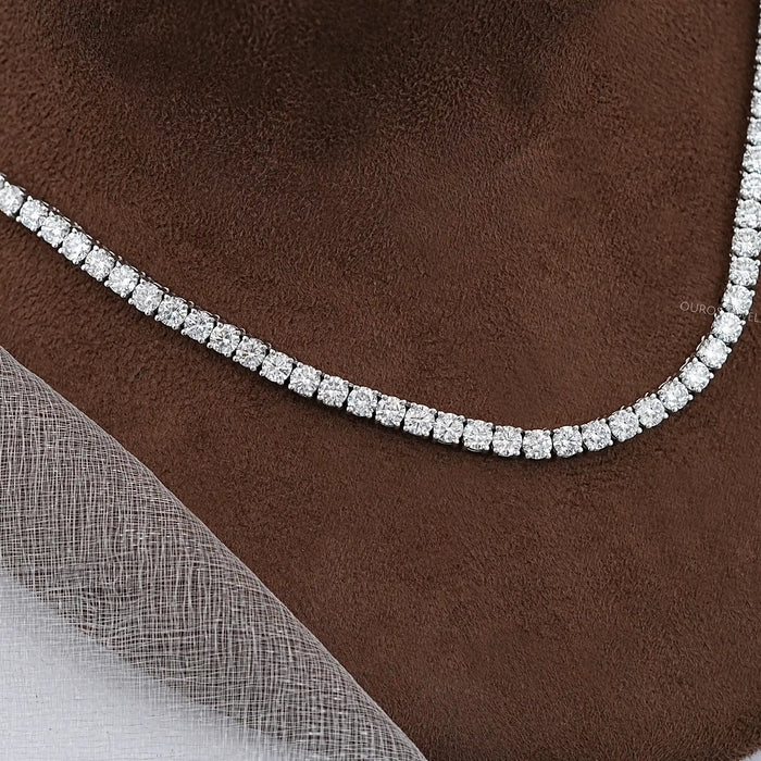 Round Cut Lab Diamond Tennis Necklace - 4.50 MM Necklaces
