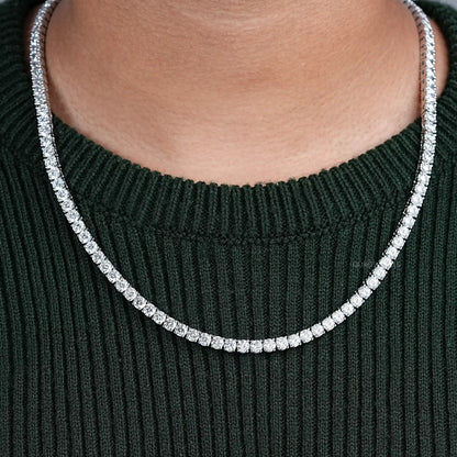 Round Cut Lab Diamond Tennis Necklace - 4.50 MM Necklaces