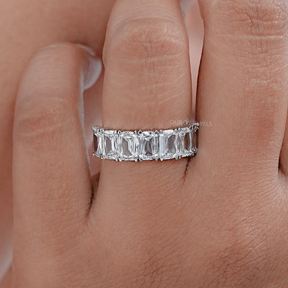 Seven Stone Criss Cut Wedding Band