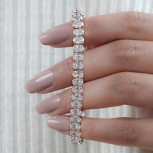 Oval Cut Lab Diamond Tennis Bracelet