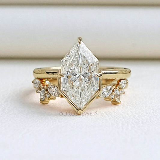Dutch Marquise Shape Lab Diamond Ring Set Rings