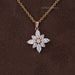Marquise Cut Bezel Set Cluster Diamond Pendant Necklaces
