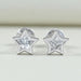 Bezel Set Star Cut Lab Diamond Stud Earring