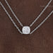 Cushion Cut Lab Diamond Dual Layer Chain Necklace for Women Necklaces