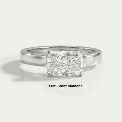 Radiant Lab Diamond Solitaire Engagement Band Ring