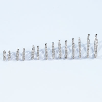 Lab Grown Round Diamond Hoop Earrings Earring