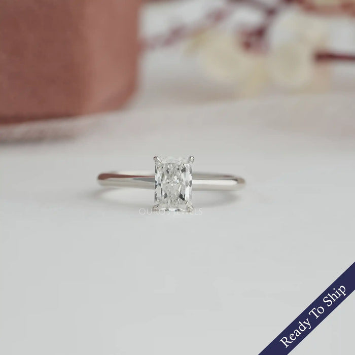 [Radiant Cut Lab Diamond Engagement Ring]-[Ouros Jewels]