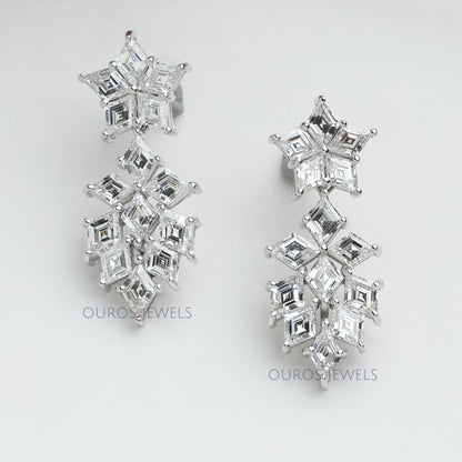 Lozenge Cut Lab Diamond Earrings