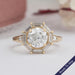 Old European Round Cut Lab Grown Diamond Halo Ring Ring