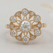 Vintage Old Cut Round Flower Style Ring Ring