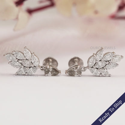 Olive Pear And Marquise Cut Drop Dangle Earring