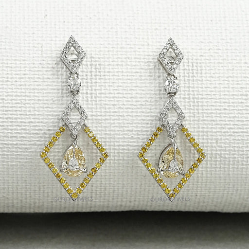 Kite Shape Pear Diamond Dangle Earrings Earrings