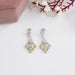 Kite Shape Yellow Pear Diamond Dangle Earrings Earrings