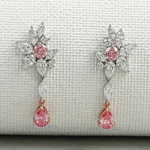 Multi Shape Lab Diamond Cluster Earrings Earrings