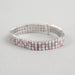 Three Row Pink Round Diamond Tennis Bracelet Bracelet