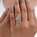 Pink Pear And Marquise Cut Diamond Leaves Style Bypass Ring Ring