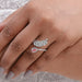 Pink Pear And Marquise Cut Diamond Leaves Style Bypass Ring Ring