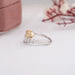 Fancy Yellow Heart Cut Lab Diamond Bypass Ring Ring