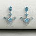 Blue Geometric Diamond Drop Earrings Earrings