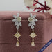 Yellow Princess Lab Diamond Floral Drop Earrings Earrings