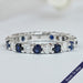 Blue Sapphire And Diamond Wedding Band Ring