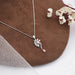 Pink Pear Lab Diamond Flower Shape Pendant Necklaces