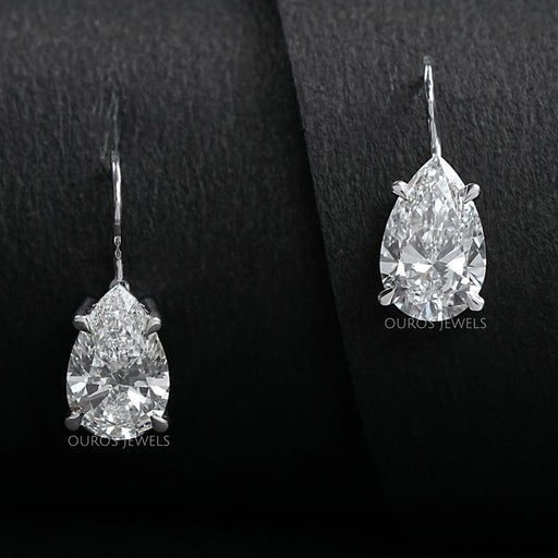 Pear Cut Lab Diamond Dangle Earrings