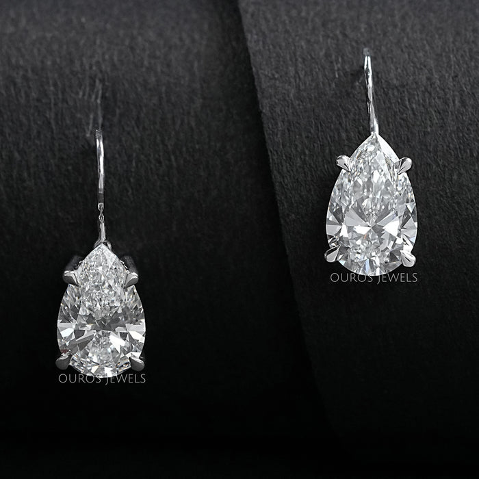 Pear Cut Lab Diamond Dangle Earrings