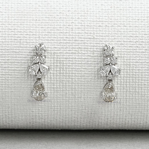 Olive Pear Lab Grown Diamond Drop Earrings Earrings