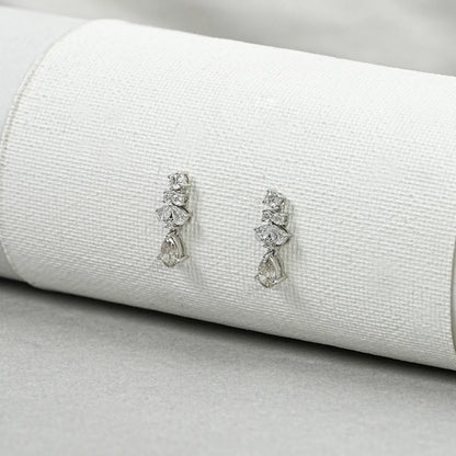 Olive Pear Lab Grown Diamond Drop Earrings Earrings