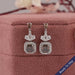 Chocalate Asscher Lab Diamond Drop Earrings Earrings