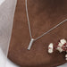 Brown Round Lab Diamond Bar Pendant Necklaces