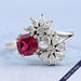 Ruby Cushion Gemstone Split Shank Engagement Ring