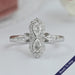 Two Stone Step Cut Pear Diamond Wedding Ring Rings