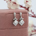 Carre Cut And Kite Diamond Dangle Drop Earrings Earrings