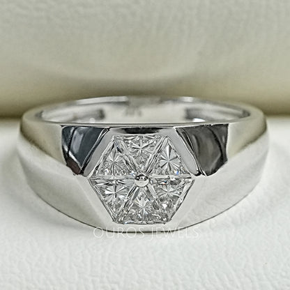 Triangle Lab Diamond Wedding Band