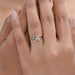 Step Shied Cut Bezel Set Bypass Wedding Ring Rings