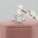 Antique Floral Cut Pink Enamel Engagement Ring Rings