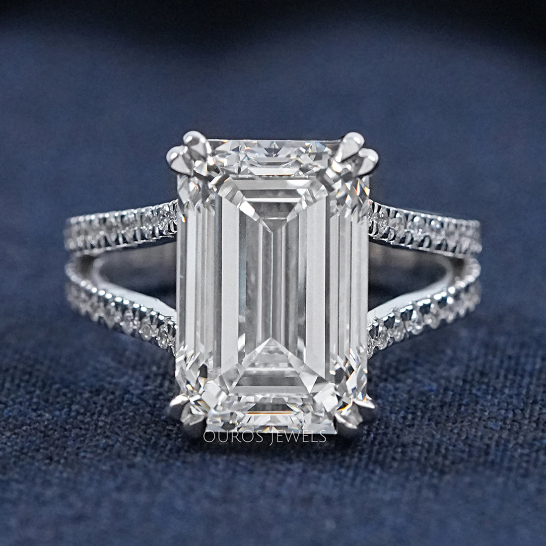 Emerald Cut Diamond Engagement Ring - Beyonce Edition
