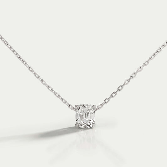 Old Mine Cushion Solitaire Pendant
