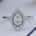 Old Mine Pear Cut And Single Round Halo Engagement Ring