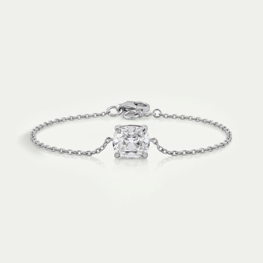 Old Mine Cushion Cut Solitaire Bracelet