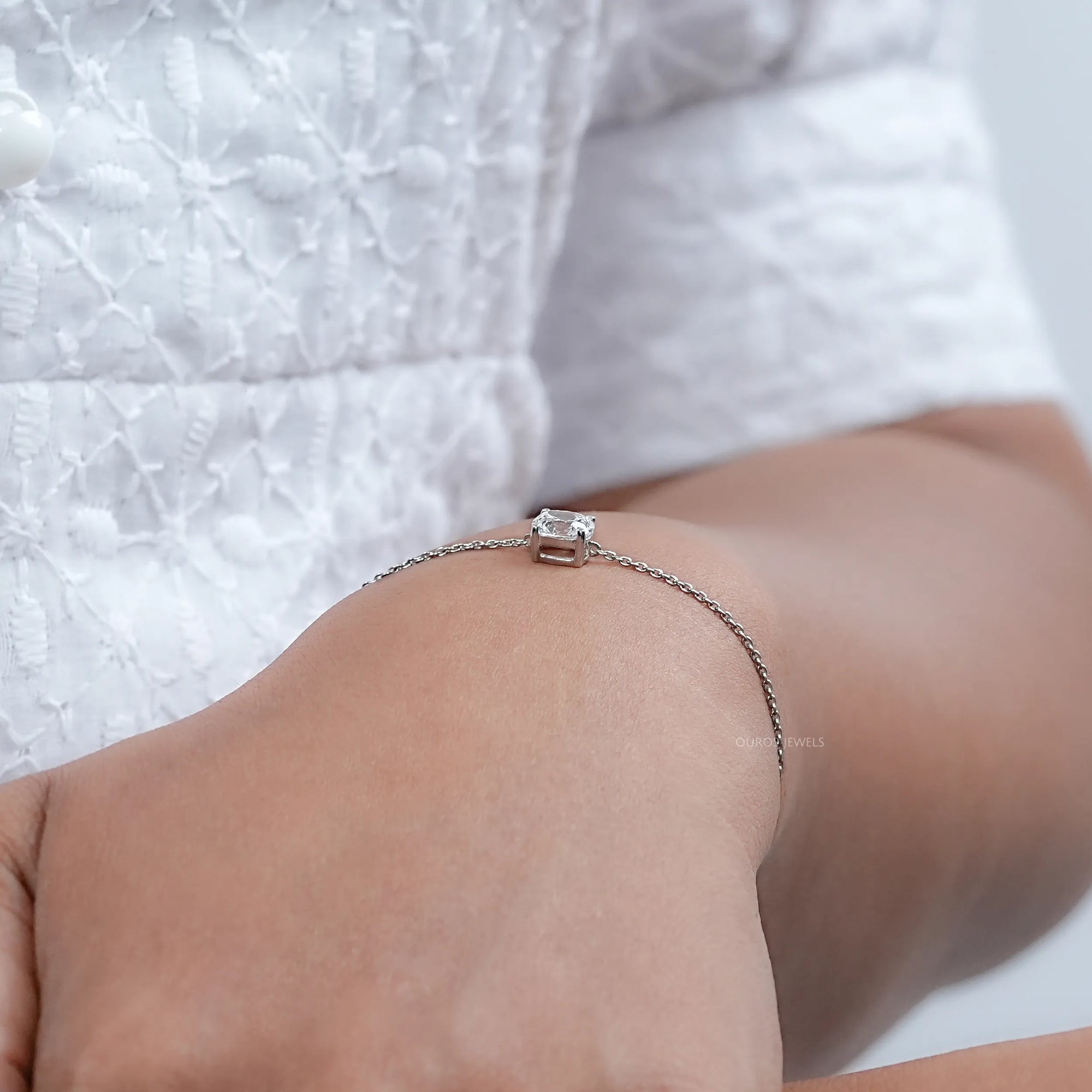 Old Mine Cushion Cut Solitaire Bracelet